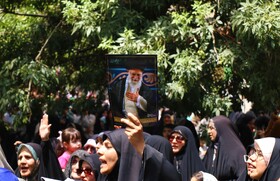 تشییع پیکر شهید تجاوز رژیم منحوس صهیونیستی در همدان