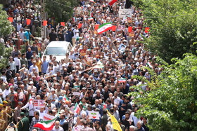 تشییع پیکر شهید تجاوز رژیم منحوس صهیونیستی در همدان