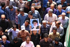 تشییع پیکر شهید تجاوز رژیم منحوس صهیونیستی در همدان