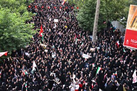 تشییع پیکر شهید تجاوز رژیم منحوس صهیونیستی در همدان