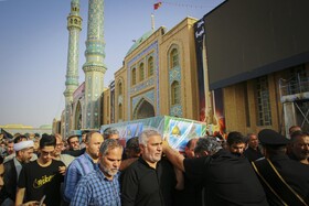 پیکر سردار شهید اسماعیل شاکری در مسجد جمکران آرام گرفت