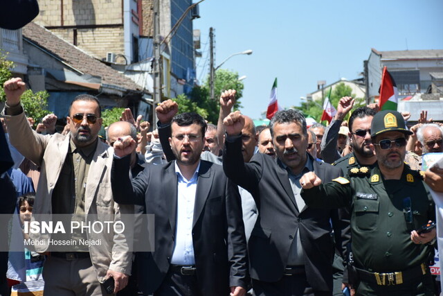 راهپیمایی مردم مرزنشین آستارا در محکومیت اقدام تجاوزکارانه رژیم صهیونیستی