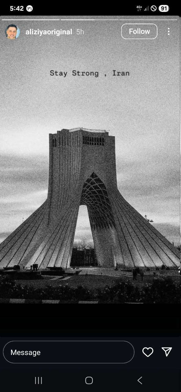 واکنش محمدرضا گلزار و علی ضیا به تجاوز به خاک ایران