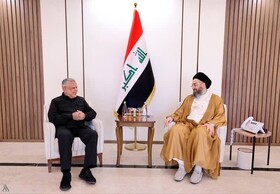 تاکید عمار حکیم و هادی العامری بر حمایت از ایران در مقابل رژیم متجاوز صهیونیستی
