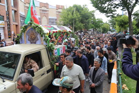 تشییع پیکر امیرسرتیپ دوم علی پیری از شهدای مدافع وطن در اردبیل