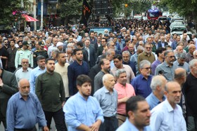 تشییع پیکر شهدای تجاوز رژیم صهیونیستی در قائم شهر