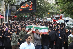 تشییع پیکر شهدای تجاوز رژیم صهیونیستی در قائم شهر