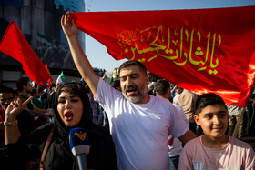 تجمع مردمی در محکومیت تجاوز آمریکا و اعلام انزجار از ترامپ