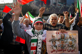 تجمع مردمی در محکومیت تجاوز آمریکا و اعلام انزجار از ترامپ