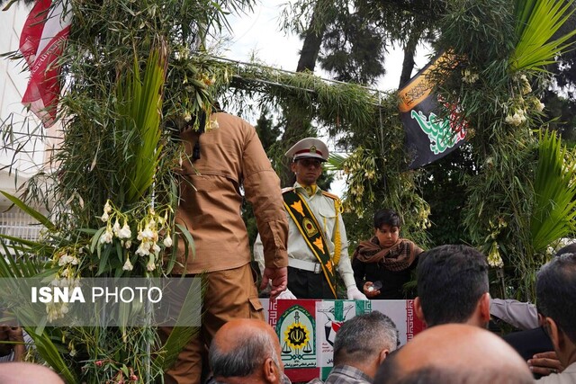 پیکر سرباز وطن، پنجمین شهید راه قدس در بابل تشییع شد