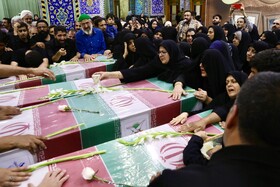 وداع با شهدای تجاوز رژیم صهیونیستی به استان یزد