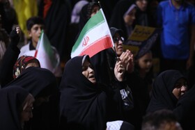 اجتماع بزرگ دانشجویی و مردمی همدان در حمایت از نیروهای مسلح