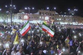 اجتماع بزرگ دانشجویی و مردمی همدان در حمایت از نیروهای مسلح