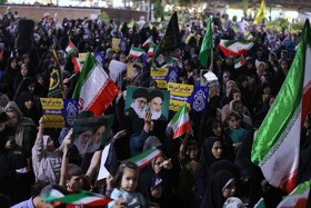 اجتماع بزرگ دانشجویی و مردمی همدان در حمایت از نیروهای مسلح