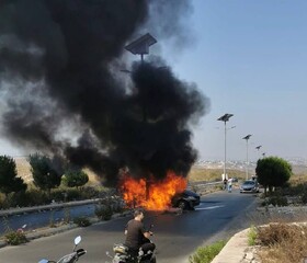 هدف قرار دادن یک خودرو در جنوب لبنان