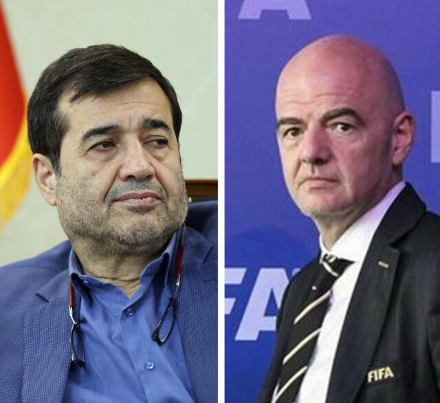 نامه وزیر ورزش به اینفانتینو: رژیم صهیونیستی را از حضور در رقابتها تعلیق کنید نامه وزیر ورزش به اینفانتینو: رژیم صهیونیستی را از حضور در رقابتها تعلیق کنید