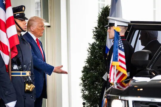 عکس آرشیوی است آکسیوس: نتانیاهو برای دیدار با ترامپ وارد کاخ سفید شد