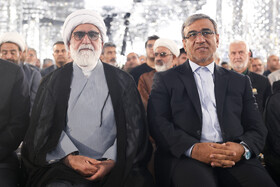 غلامحسین مظفری، استاندار خراسان رضوی و آیت‌الله احمد مروی، تولیت آستان قدس رضوی در نشست تحلیلی و تبیینی «فتح قریب»