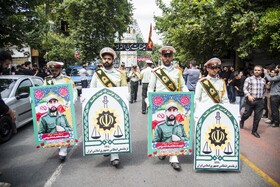 تشییع پیکر مطهر شهید «محمد نشومی» در ساری