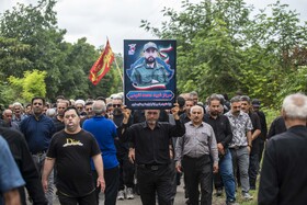 تشییع پیکر مطهر شهید «محمد نشومی» در ساری