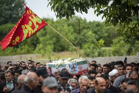 تشییع پیکر مطهر شهید «محمد نشومی» در ساری