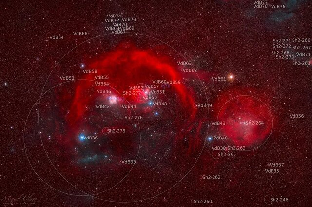 درخشش سرخرنگ صورت فلکی «شکارچی» در اعماق فضا