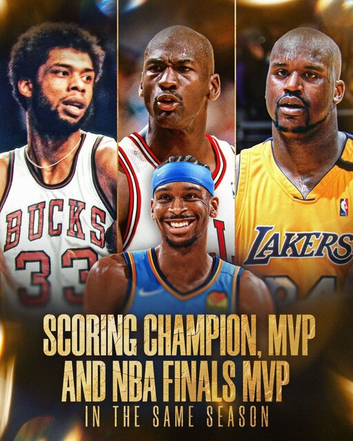 رکورد تاریخی فوق ستاره قهرمان NBA/ شای در کنار اسطوره‌ها