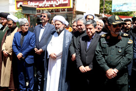 آئین تشییع شهید «محمدرضا نوروزی» از شهدای تجاوز رژیم صهیونیستی در شهر «نیر» - اردبیل