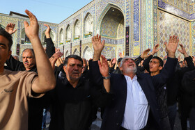 آیین سنتی اذن عزای امام حسین (ع) در حرم مطهر رضوی