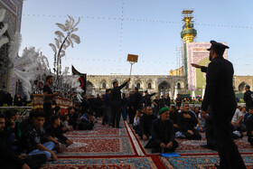 آیین سنتی اذن عزای امام حسین (ع) در حرم مطهر رضوی