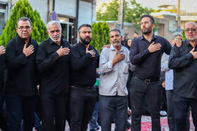 آیین تعویض پرچم حسینیه اعظم زنجان