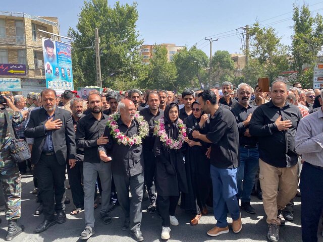 تشییع پیکر سومین شهید حملات رژیم صهیونیستی در ملایر