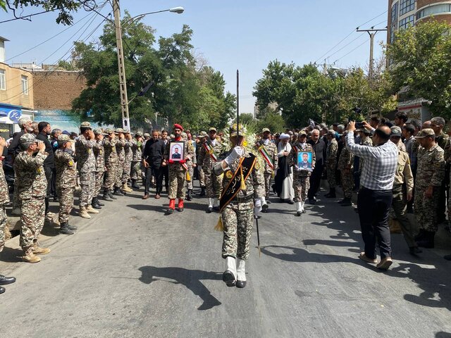 تشییع پیکر سومین شهید حملات رژیم صهیونیستی در ملایر