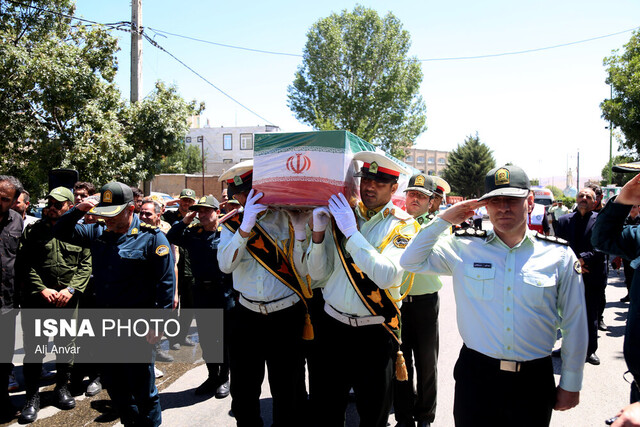 تشییع شهید «محمدرضا نوروزی» از شهدای تجاوز رژیم صهیونیستی در شهر «نیر» - اردبیل