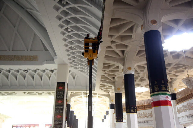 حرم حضرت فاطمه معصومه(س) سیاهپوش عزای اباعبدالله(ع) شد+تصاویر