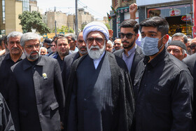 آیت‌الله احمد مروی، تولیت آستان قدس رضوی در تشییع پیکر شهدای جنایت رژیم صهیونیستی در مشهد