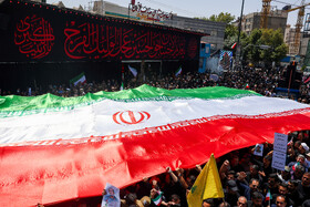 تشییع پیکر مطهر ۱۵ شهید جنایت رژیم صهیونیستی - مشهد