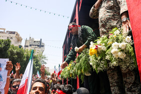 تشییع پیکر مطهر ۱۵ شهید جنایت رژیم صهیونیستی - مشهد