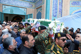 تشییع پیکر شهید مهدی قهرمانی از شهدای تجاوز رژیم صهیونسیتی در اردبیل