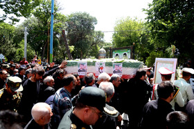 تشییع پیکر شهید مهدی قهرمانی از شهدای تجاوز رژیم صهیونسیتی در اردبیل