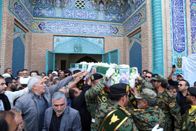 تشییع پیکر شهید مهدی قهرمانی از شهدای تجاوز رژیم صهیونسیتی در اردبیل