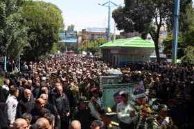تشییع پیکر شهید مهدی قهرمانی از شهدای تجاوز رژیم صهیونسیتی در اردبیل