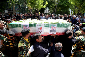 تشییع پیکر شهید مهدی قهرمانی از شهدای تجاوز رژیم صهیونسیتی در اردبیل