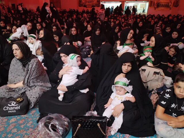 مراسم شیرخوارگان حسینی در حرم حضرت جعفر بن موسی الکاظم (ع) پیشوا برگزار شد