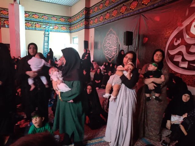 مراسم شیرخوارگان حسینی در حرم حضرت جعفر بن موسی الکاظم (ع) پیشوا برگزار شد