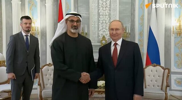 رئیسجمهور روسیه و ولیعهد ابوظبی پوتین: با رئیس امارات دائما در تماس هستم