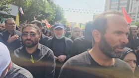 حضور رئیس مجلس در مراسم تشییع شهدای اقتدار