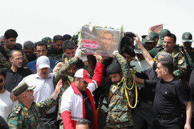 تشییع شهید مدافع وطن سرگرد صالح بناء هنزایی - یزد