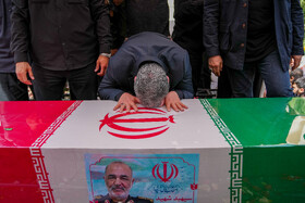 سیدعباس عراقچی، وزیر امور خارجه در مراسم تشییع شهدای اقتدار - تهران