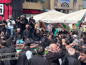 ورود پیکر شهیدان عرصه دانش و تکنولوژی هسته‌ای به مرقد مطهر امامزاده صالح (ع)